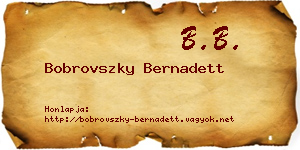 Bobrovszky Bernadett névjegykártya